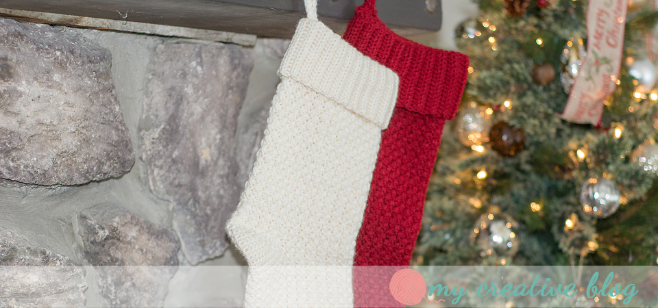 Moss Stitch Christmas Stocking – Crochet&nbsp;Pattern