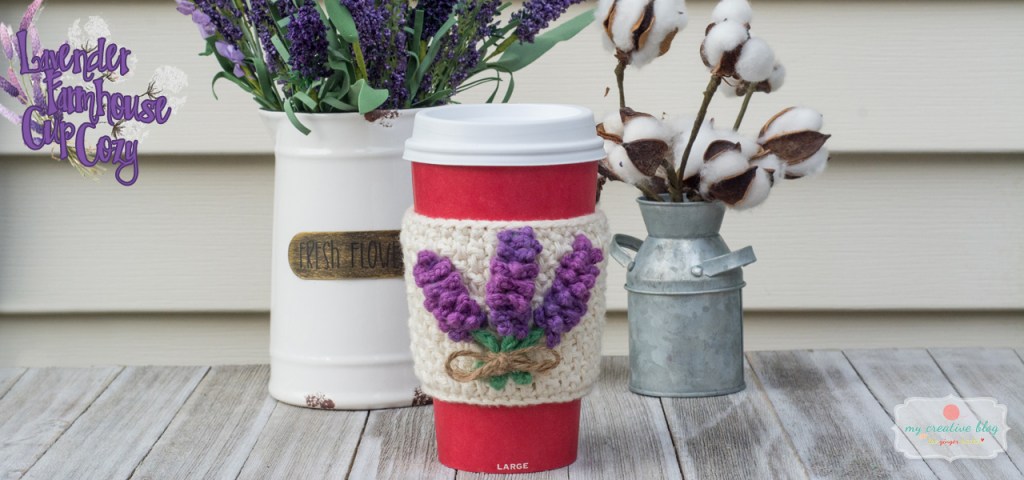 Lavender Farmhouse Cup Cozy – Crochet&nbsp;Pattern