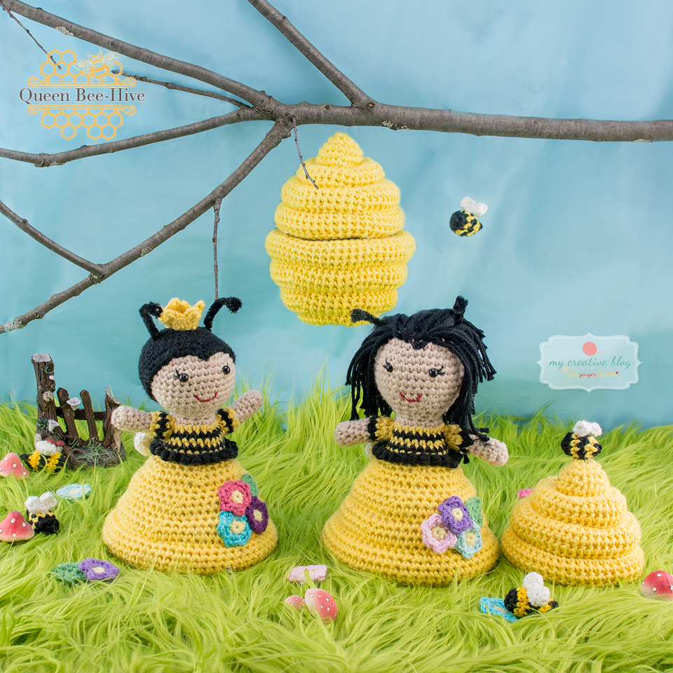 Queen Bee-Hive Doll – Crochet Pattern – My Creative Blog